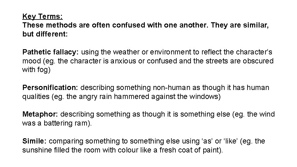 Key Terms: These methods are often confused with one another. They are similar, but Key Terms: These methods are often confused with one another. They are similar, but