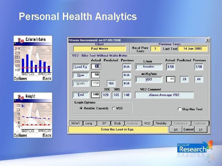 Personal Health Analytics 25 