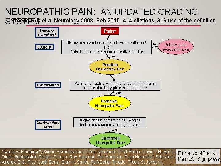 NEUROPATHIC PAIN: AN UPDATED GRADING Treede R-D et al Neurology 2008 - Feb 2015
