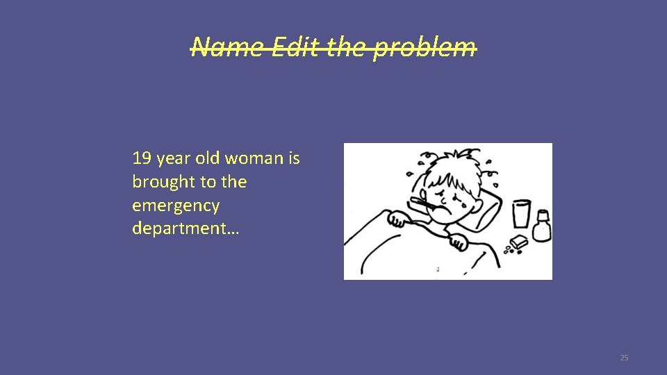 Name Edit the problem 19 year old woman is brought to the emergency department…