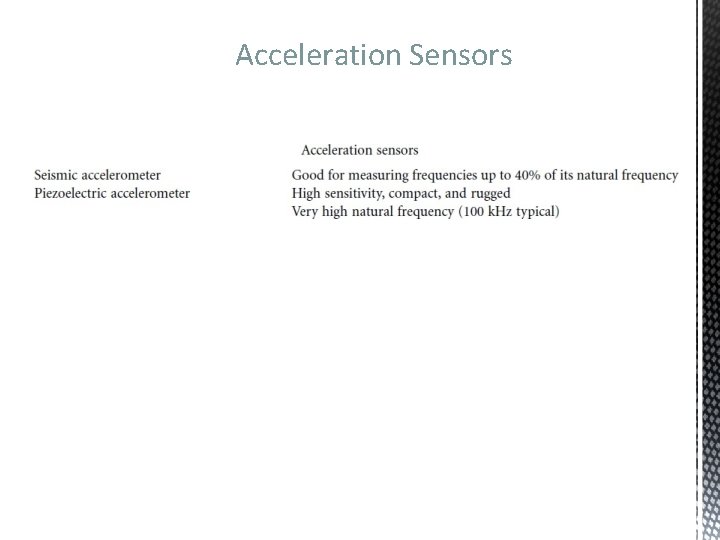 Acceleration Sensors 