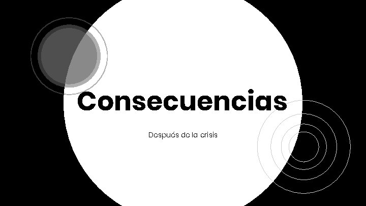 Consecuencias Después de la crisis 