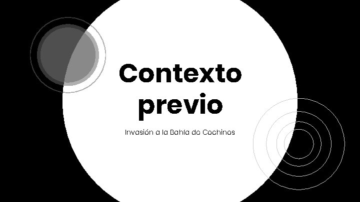 Contexto previo Invasión a la Bahía de Cochinos 