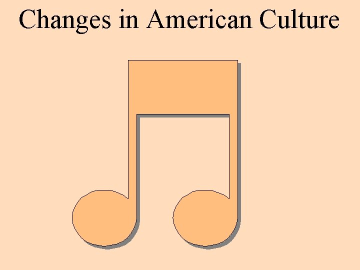 Changes in American Culture 