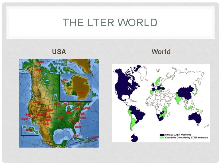 THE LTER WORLD USA World 