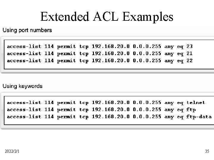 ACLs Access Control Lists 202221 1 What are