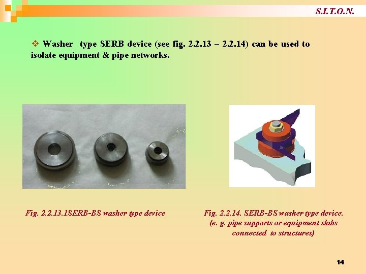 S. I. T. O. N. v Washer type SERB device (see fig. 2. 2.