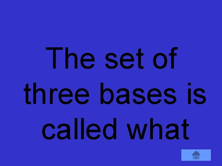 The set of three bases is called what 