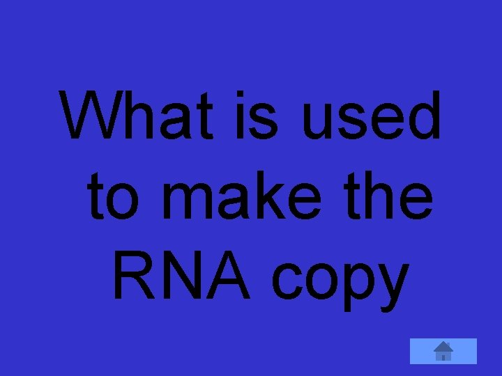What is used to make the RNA copy 