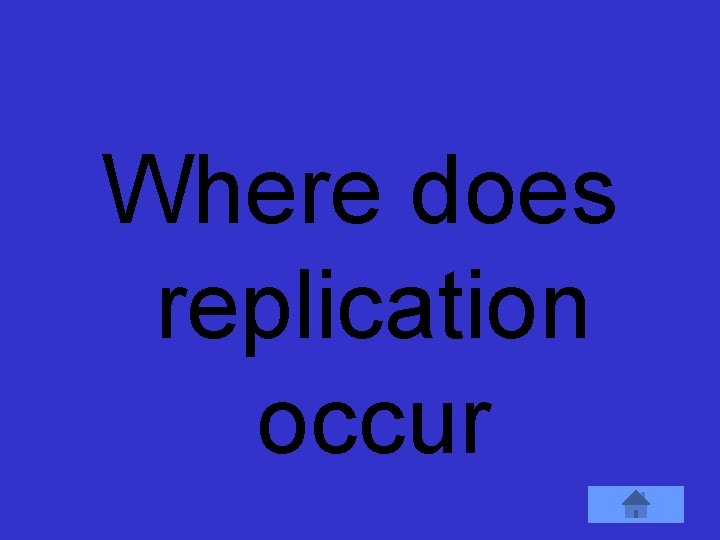 Where does replication occur 