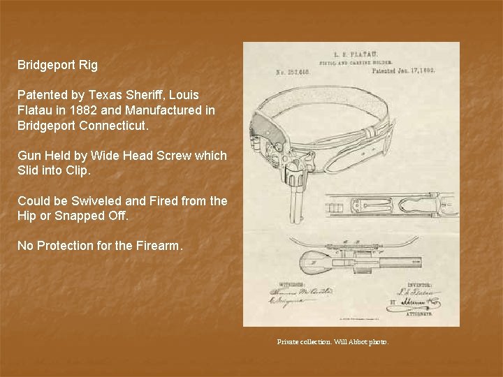 Bridgeport Rig Patented by Texas Sheriff, Louis Flatau in 1882 and Manufactured in Bridgeport