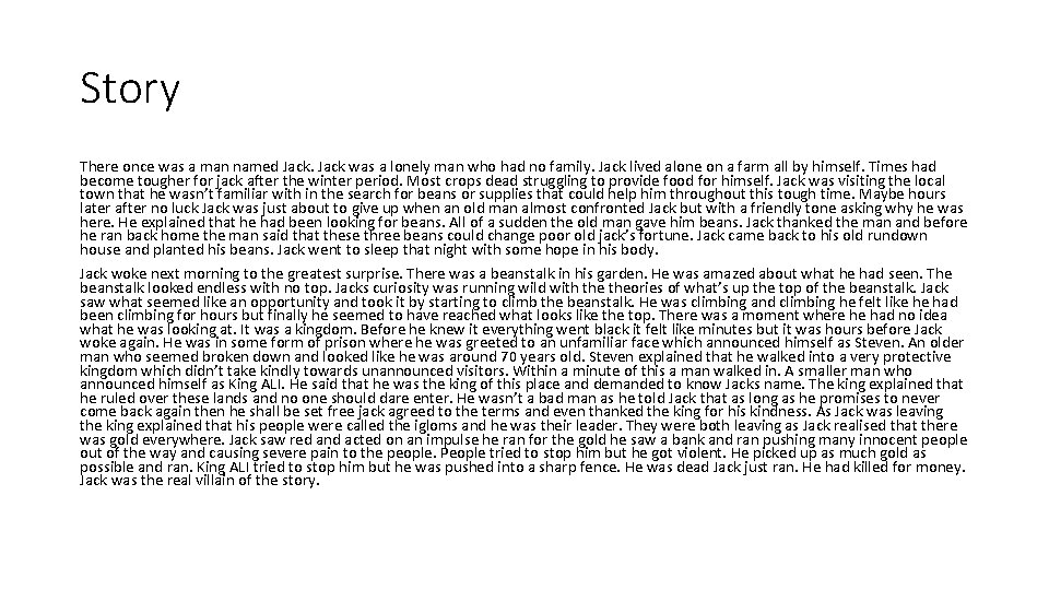 Story There once was a man named Jack was a lonely man who had Story There once was a man named Jack was a lonely man who had