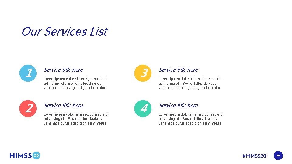 Our Services List 1 Service title here 2 Service title here Lorem ipsum dolor