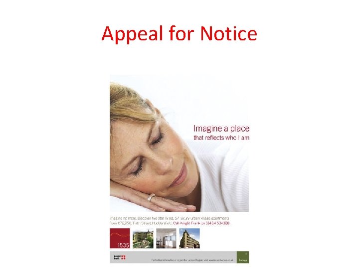 Appeal for Notice 