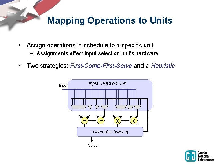 Mapping Operations to Units • Assign operations in schedule to a specific unit – Mapping Operations to Units • Assign operations in schedule to a specific unit –