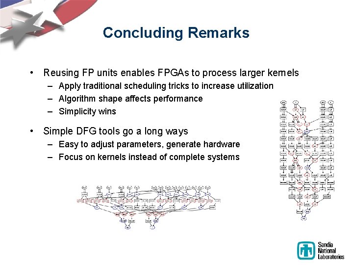 Concluding Remarks • Reusing FP units enables FPGAs to process larger kernels – Apply Concluding Remarks • Reusing FP units enables FPGAs to process larger kernels – Apply