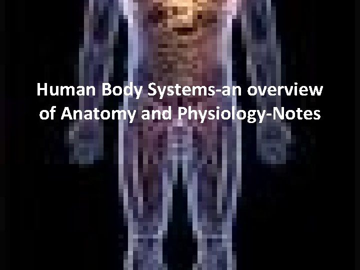 Human Body Systems-an overview of Anatomy and Physiology-Notes 