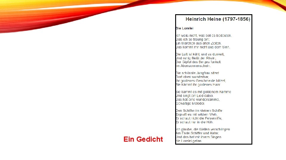 Ein Gedicht 