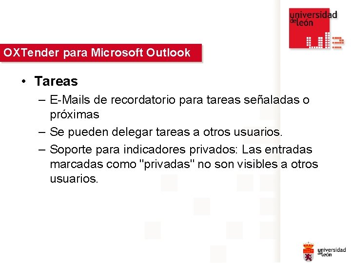 OXTender Haga clic paramodificar Microsoftel. Outlook estilo de título del patrón • Haga Tareas