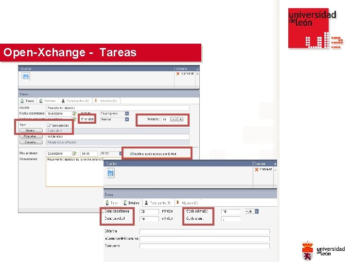 Open-Xchange Haga clic para modificar - Tareas el estilo de título del patrón •