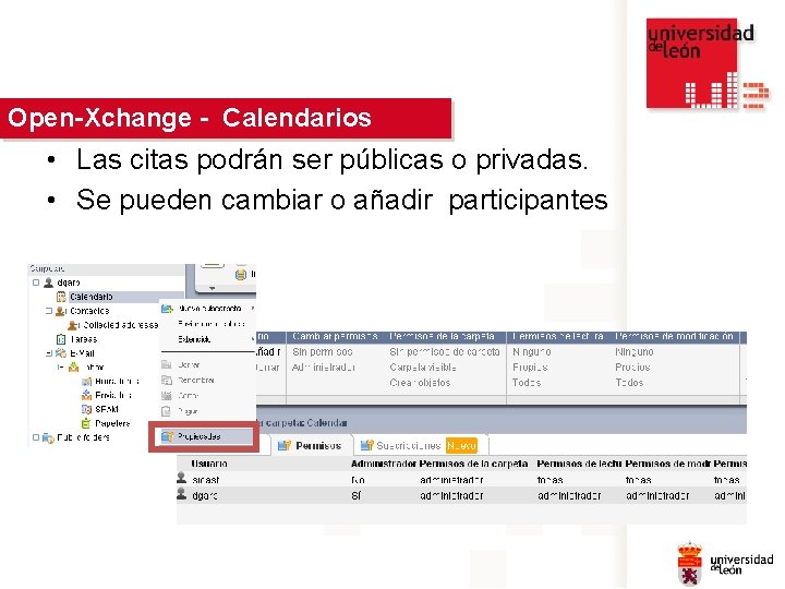 Open-Xchange Haga clic para modificar - Calendarios el estilo de título patrón • Lasdel