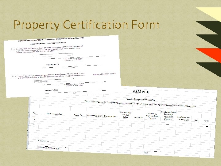 Property Certification Form Property Certification Form