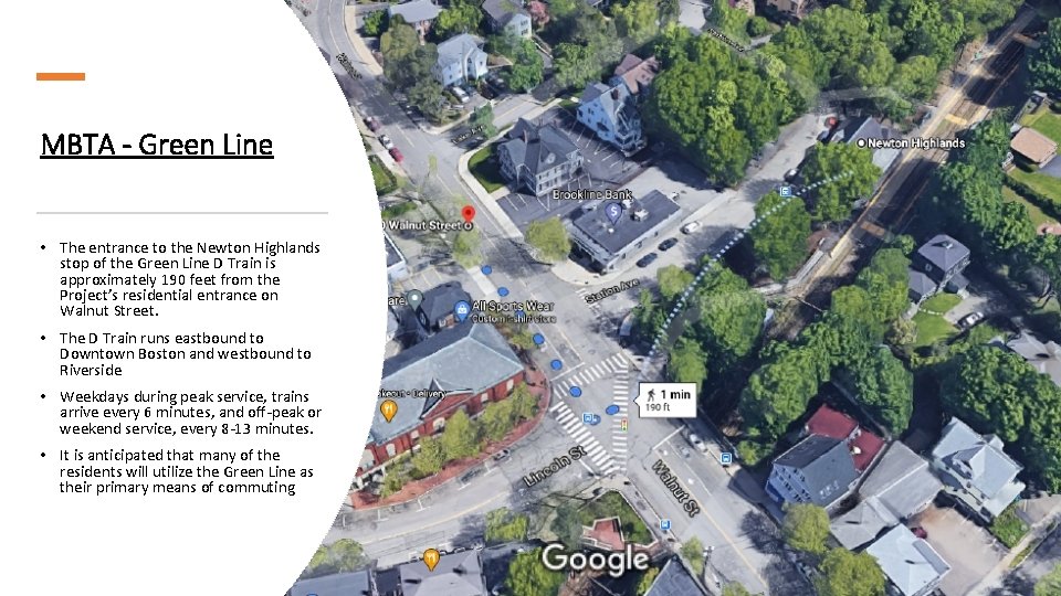 MBTA - Green Line • The entrance to the Newton Highlands stop of the