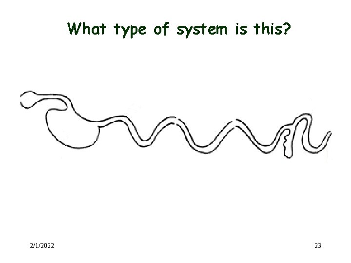 What type of system is this? 2/1/2022 23 