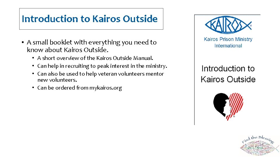 Introduction to Kairos Outside • A small booklet with everything you need to know