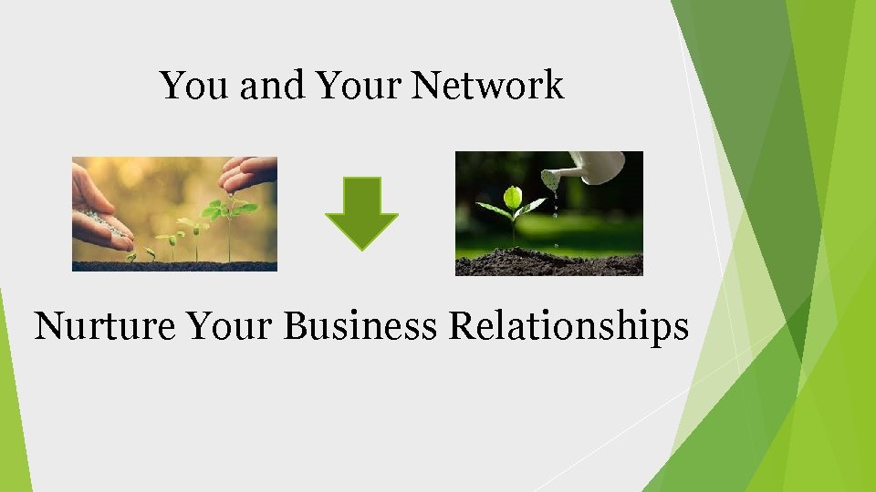 You and Your Network Nurture Your Business Relationships 