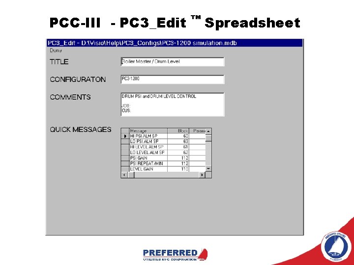 PCC-III - PC 3_Edit ™ Spreadsheet 