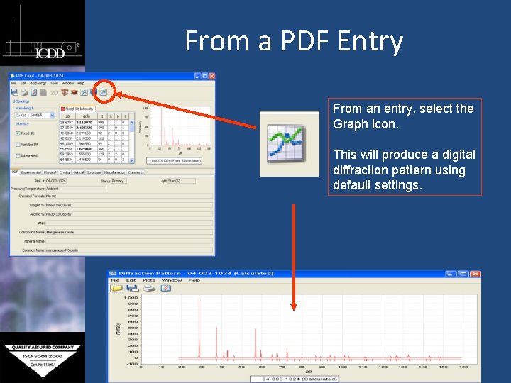 From a PDF Entry From an entry, select the Graph icon. This will produce