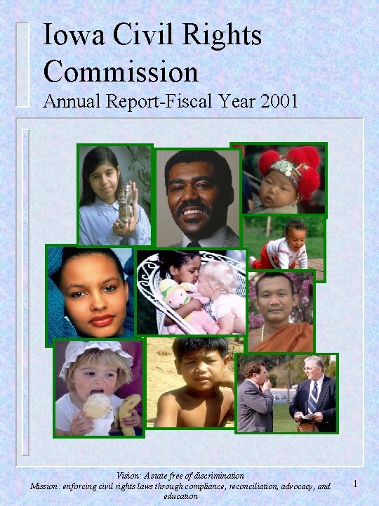 Iowa Civil Rights Commission Annual ReportFiscal Year 2001