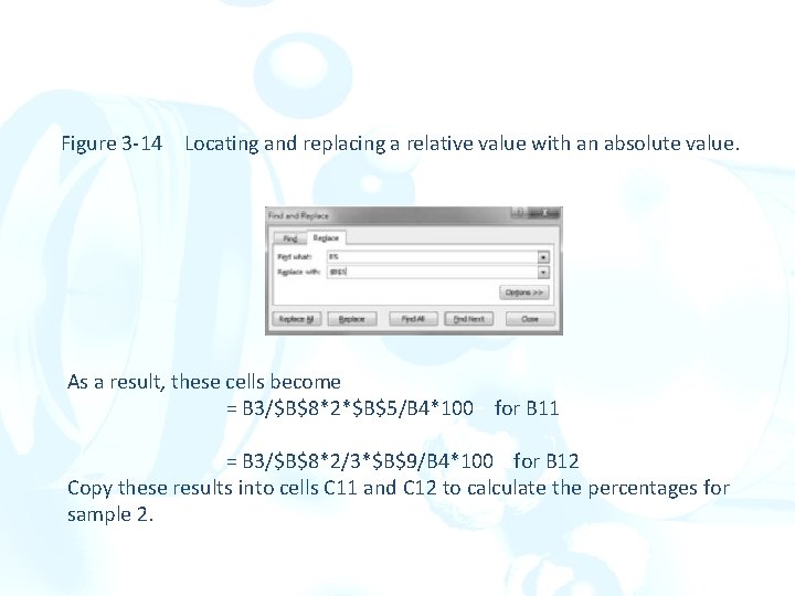 Figure 3 -14 Locating and replacing a relative value with an absolute value. As
