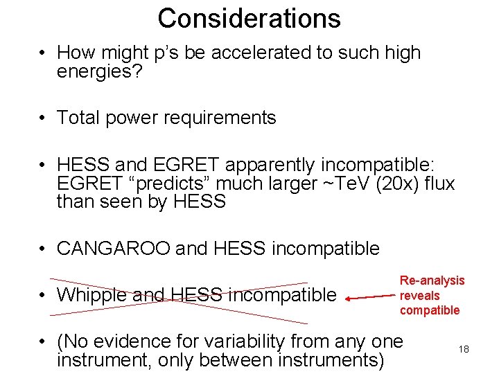 Considerations • How might p’s be accelerated to such high energies? • Total power
