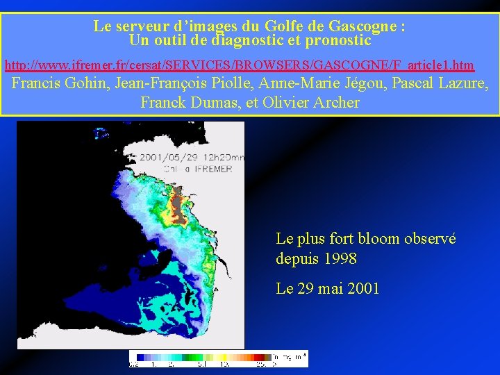 Le serveur d’images du Golfe de Gascogne : Un outil de diagnostic et pronostic