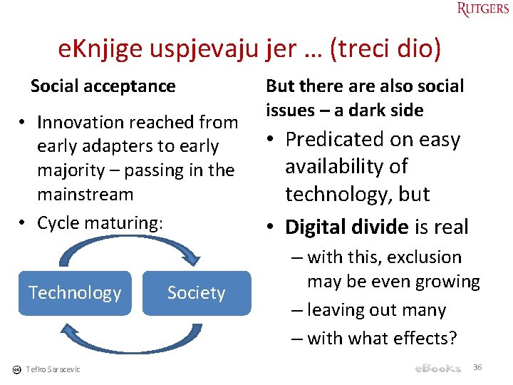 e. Knjige uspjevaju jer … (treci dio) Social acceptance • Innovation reached from early