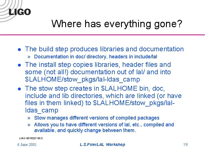 Where has everything gone? l The build step produces libraries and documentation » Documentation