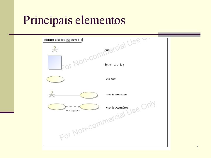 Principais elementos 7 