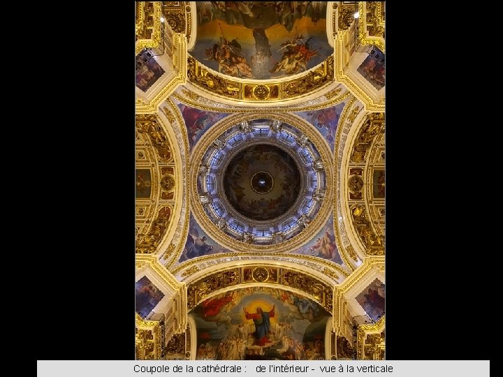 Coupole de la cathédrale : de l’intérieur - vue à la verticale 