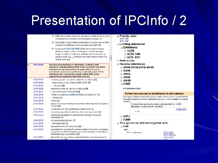 Presentation of IPCInfo / 2 