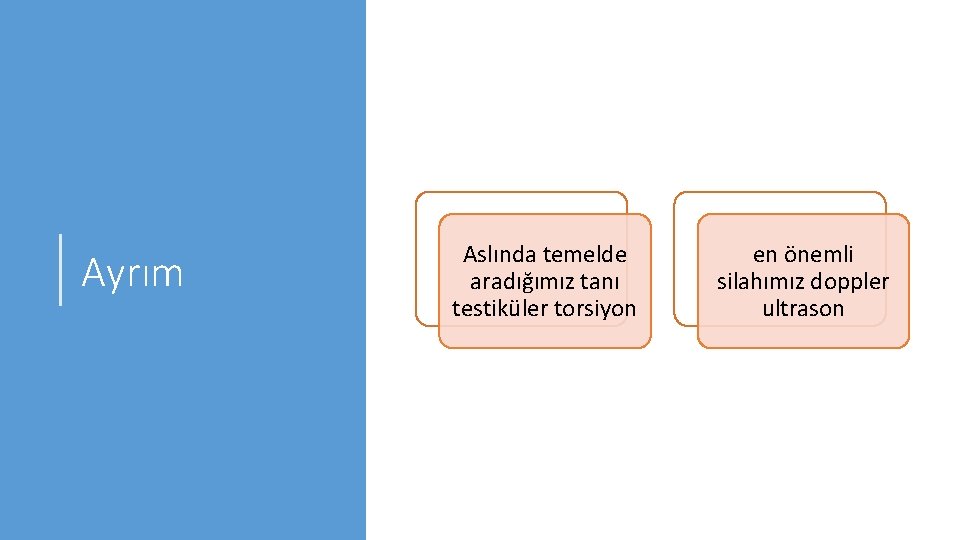 Ayrım Aslında temelde aradığımız tanı testiküler torsiyon en önemli silahımız doppler ultrason 