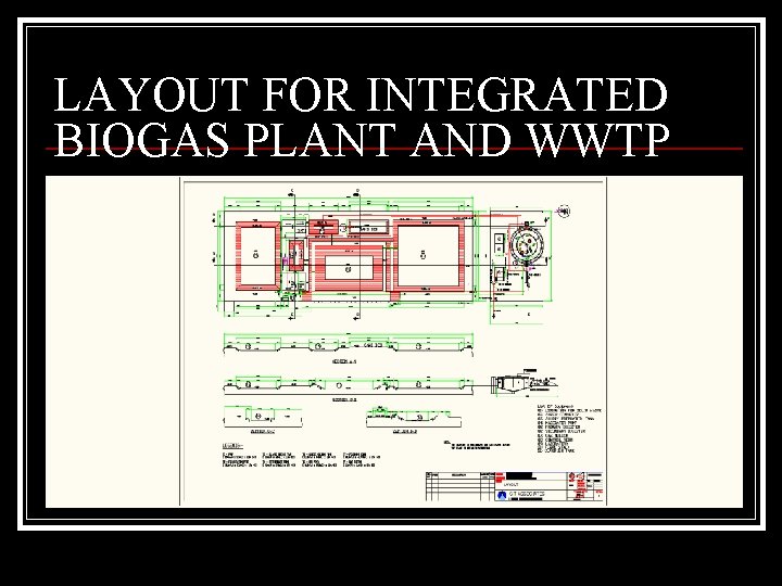 LAYOUT FOR INTEGRATED BIOGAS PLANT AND WWTP 