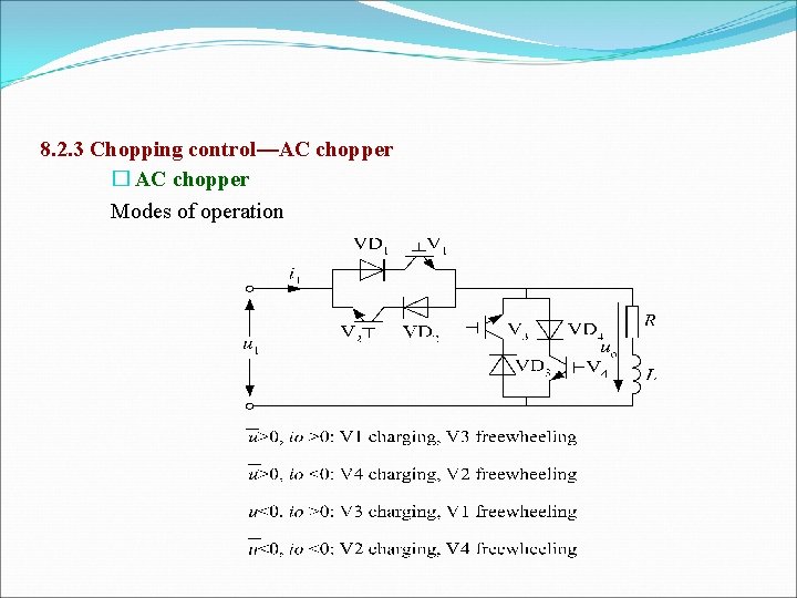 8. 2. 3 Chopping control—AC chopper � AC chopper Modes of operation 