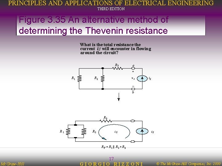 PRINCIPLES AND APPLICATIONS OF ELECTRICAL ENGINEERING THIRD EDITION Figure 3. 35 An alternative method