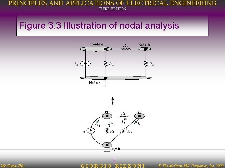 PRINCIPLES AND APPLICATIONS OF ELECTRICAL ENGINEERING THIRD EDITION Figure 3. 3 Illustration of nodal