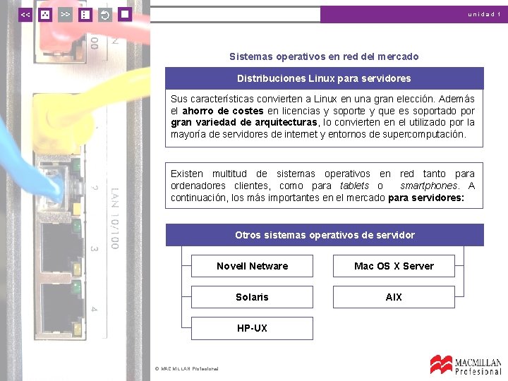 unidad 1 Sistemas operativos en red del mercado Distribuciones Linux para servidores Sus características