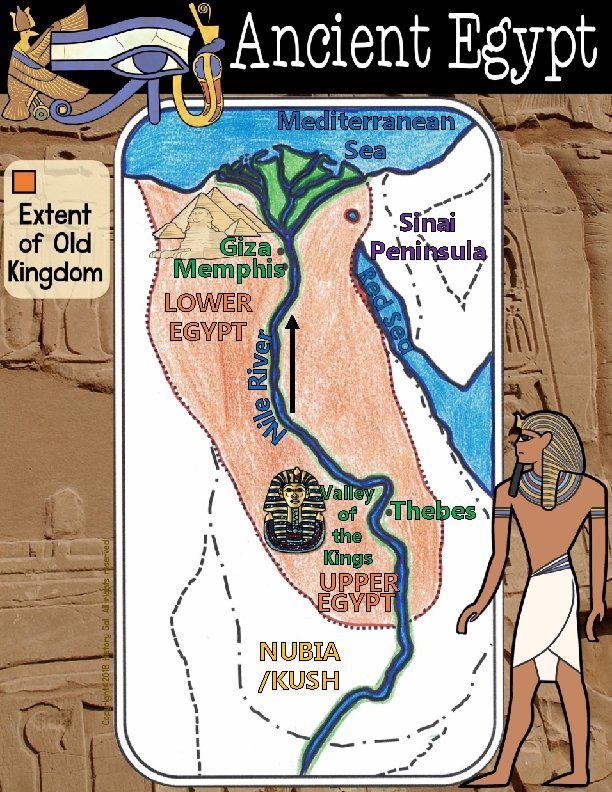Mediterranean Sea Sinai Peninsula Giza Memphis LOWER EGYPT Valley of the Kings Thebes UPPER