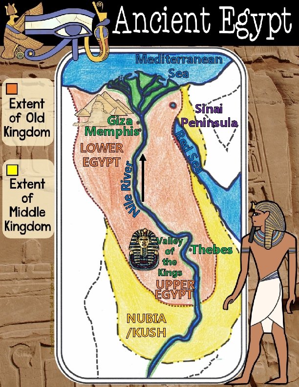 Mediterranean Sea Sinai Peninsula Re Giza Memphis LOWER EGYPT ea d. S Valley of