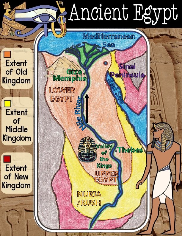 Mediterranean Sea Sinai Peninsula Re Giza Memphis ea d. S LOWER EGYPT Valley of
